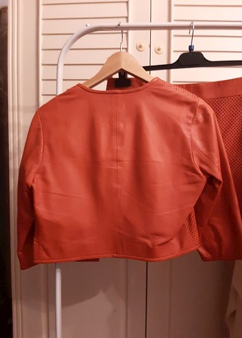 Deri Ceket ve Etek Takımı - Görsel 6