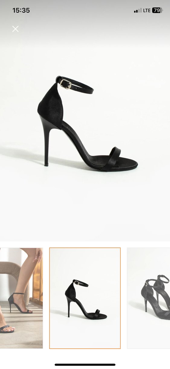 Siyah İnce Topuklu Kadın Abiye Ayakkabı - Görsel 2