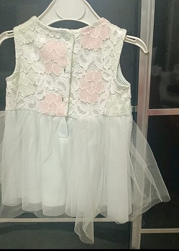 LC Waikiki Kız Çocuk Dantelli Pastel Beyaz Elbise