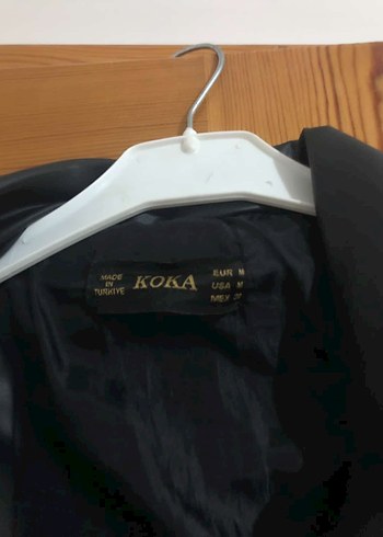 Düğmeli Siyah Deri Kadın Ceket - Görsel 3