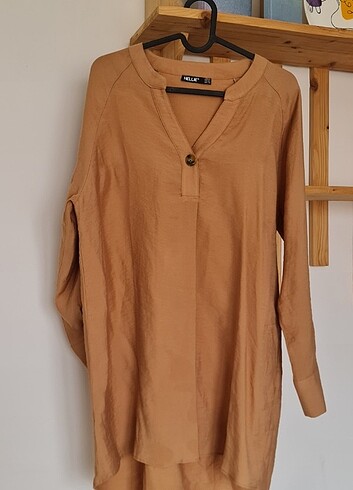 Camel renk tunik