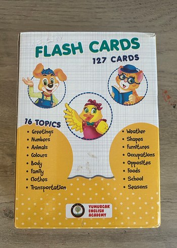 Yumurcak İngilizce Akademisi 127 Kartlı Flash Kartlar