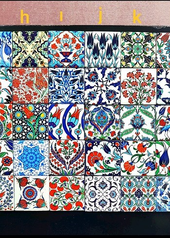 20 ADET SERAMIK DESENLI MAGNET (593) - Görsel 3