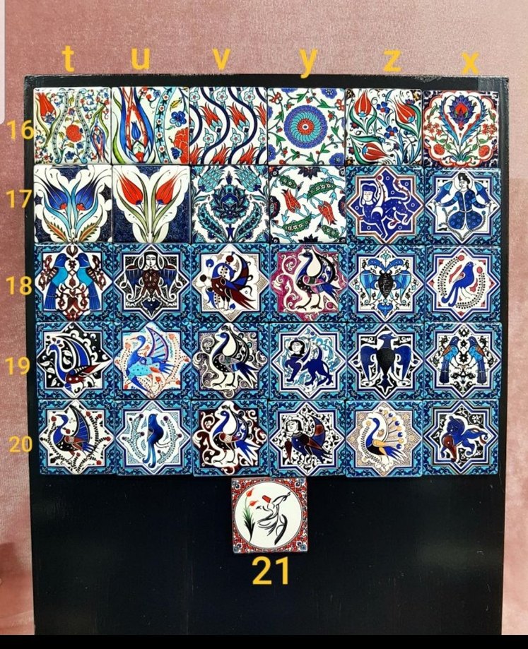 20 ADET SERAMIK DESENLI MAGNET (593) - Görsel 2