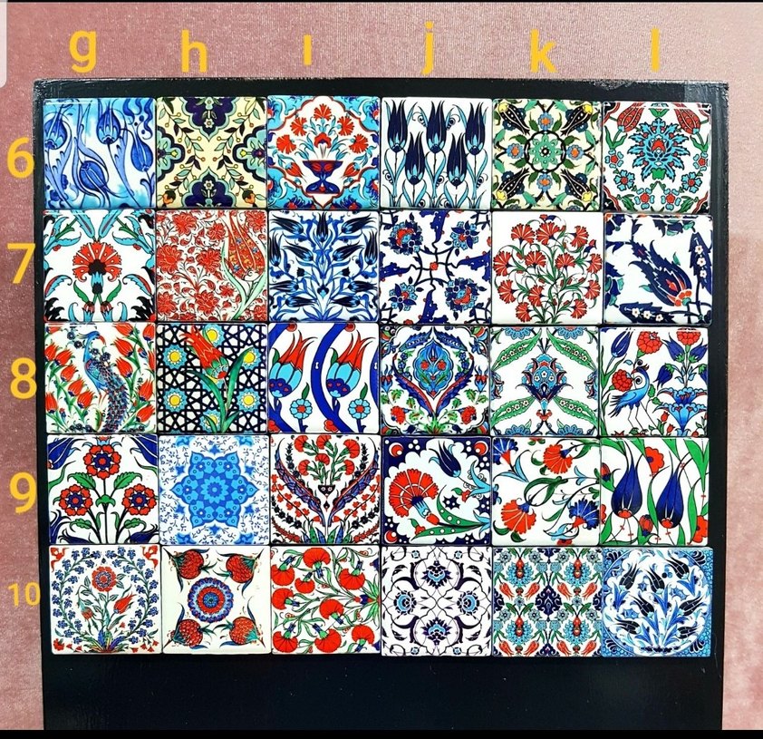 20 ADET SERAMIK DESENLI MAGNET (593) - Görsel 3