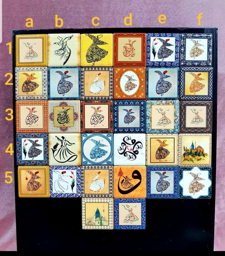 20 ADET SERAMIK DESENLI MAGNET (593) - Görsel 5