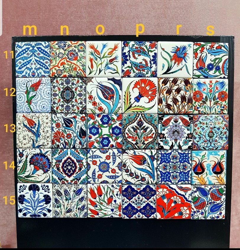 20 ADET SERAMIK DESENLI MAGNET (593) - Görsel 4