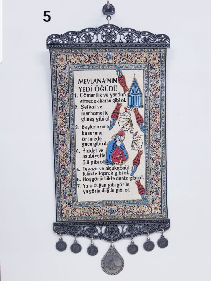 YAZILI METAL ISLEMELI DUVAR SÜSÜ (338) - Görsel 3