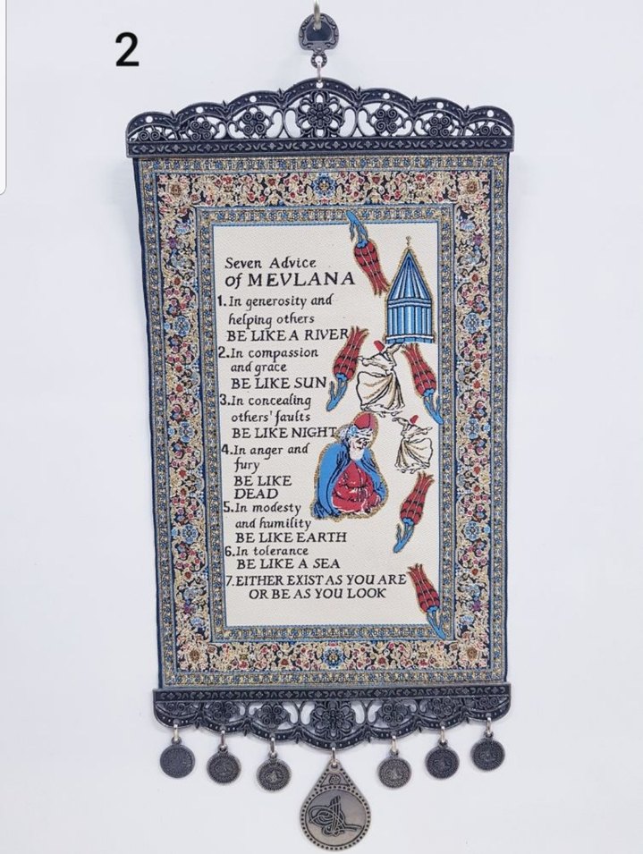 YAZILI METAL ISLEMELI DUVAR SÜSÜ (338) - Görsel 2