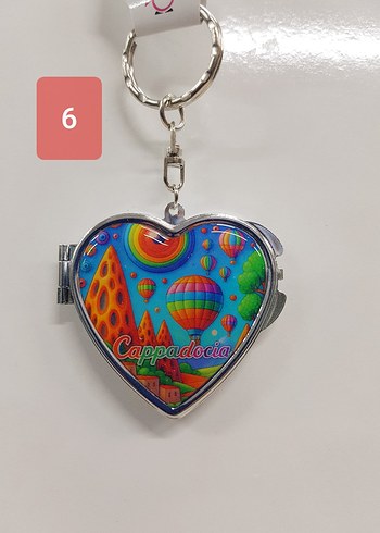 2 ADET TURKUAZ  KALP ŞEKLİNDE KAPADOKYA ANAHTARLIK (366) - Görsel 7