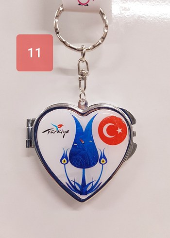 2 ADET TURKUAZ  KALP ŞEKLİNDE KAPADOKYA ANAHTARLIK (366) - Görsel 12