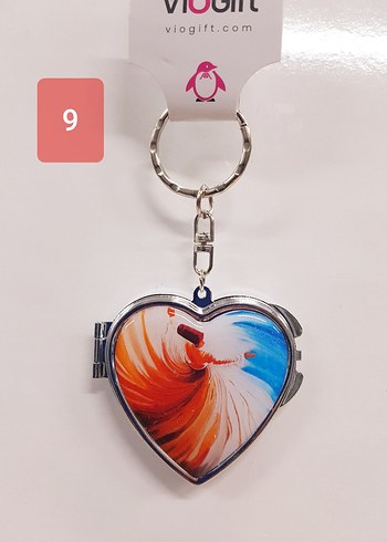 2 ADET TURKUAZ  KALP ŞEKLİNDE KAPADOKYA ANAHTARLIK (366) - Görsel 10