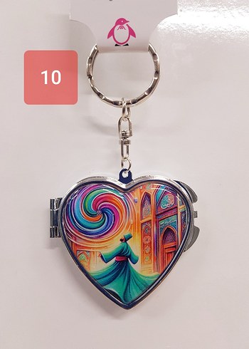 2 ADET TURKUAZ  KALP ŞEKLİNDE KAPADOKYA ANAHTARLIK (366) - Görsel 11