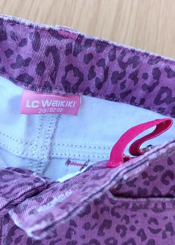 24-36 Ay Beden Kızlar için Mor Leopar Desenli Pantolon