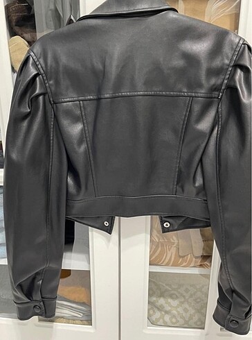 Bershka Bershka deri crop ceket