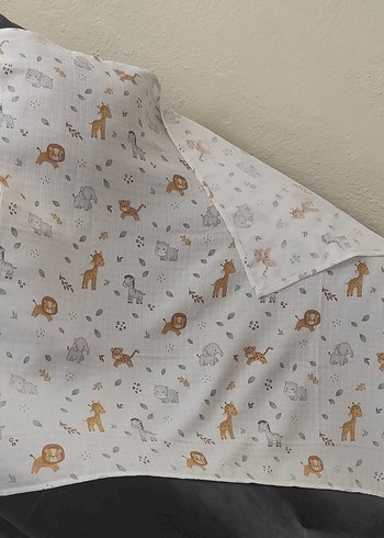 Baskılı Çocuk Battaniyesi, Bej ve Gri - Görsel 3