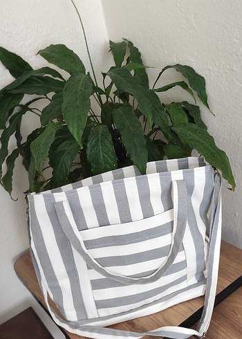 Gri Zebra Desenli Kadın Çanta - Görsel 2