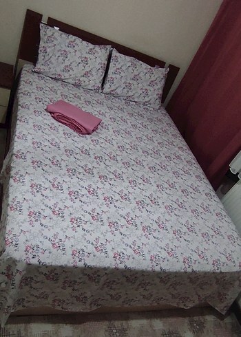 Pembe Çiçek Desenli Nevresim Takımı - Görsel 3