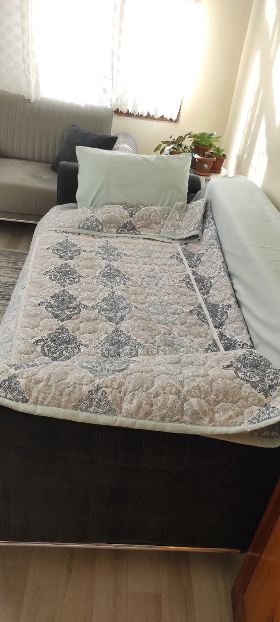 Gri Desenli açıldığında pike olan sürpriz yastık - Görsel 2