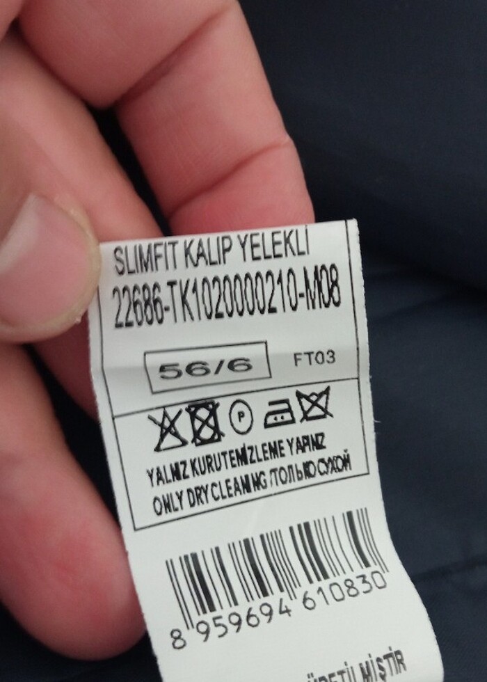 Lacivert  erkek takım elbise yeleği  - Görsel 5