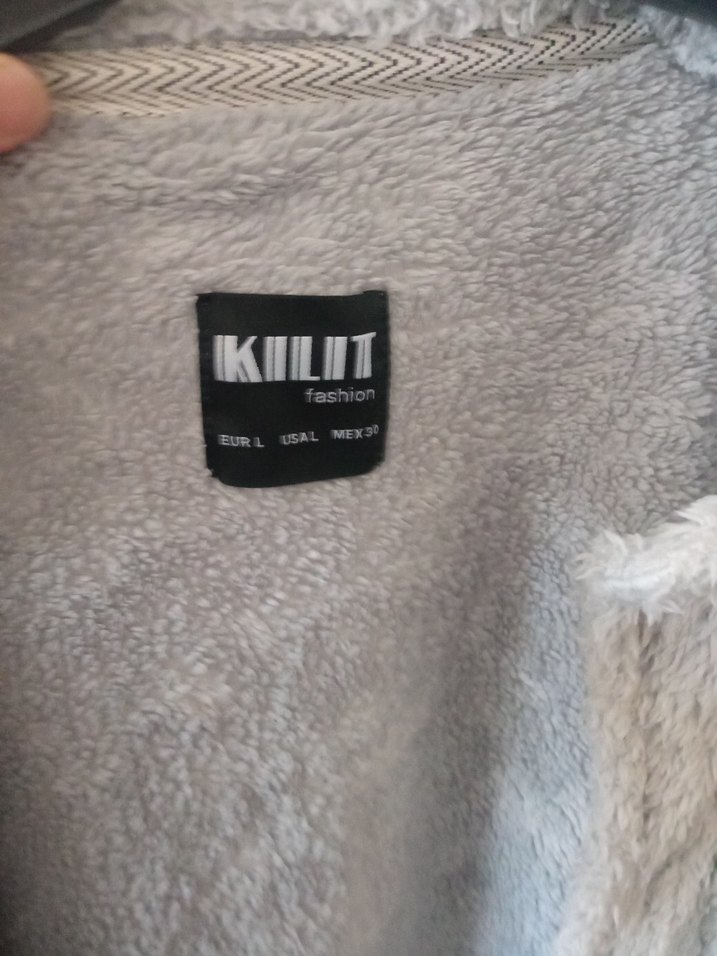 Düğmeli Gri Erkek Polar Ceket - Görsel 4