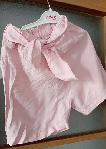 Pembe Kız Çocuk Keten Askılı ikili takım - Görsel 2