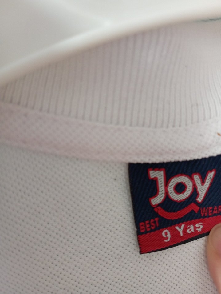 Pamuklu Beyaz çocuk yakalı Lacoste tşört - Görsel 2