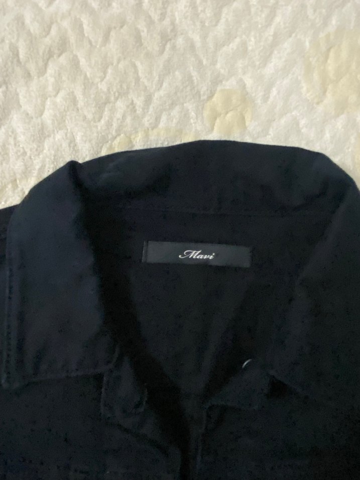 Düğmeli Siyah Midi Kadın Ceket - Görsel 3