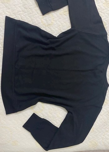 Siyah Baskılı Uzun Kollu Sweatshirt - Görsel 2