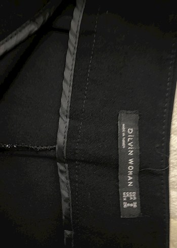 Siyah Kadın Normal Paça Kumaş Pantolon - Görsel 4