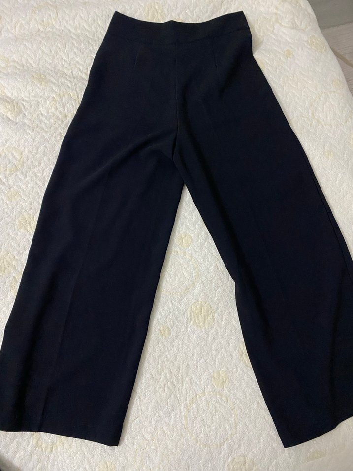 Siyah Kadın Normal Paça Kumaş Pantolon - Görsel 5