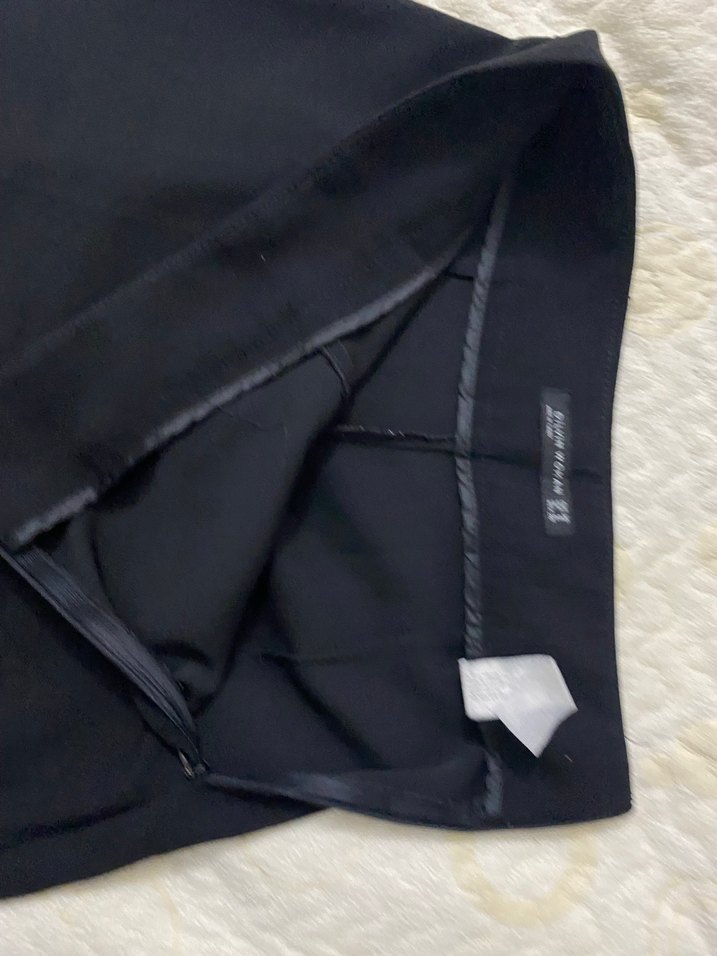 Siyah Kadın Normal Paça Kumaş Pantolon - Görsel 3