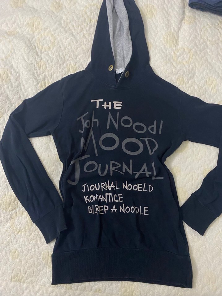 Siyah Kapüşonlu Kadın Sweatshirt - Görsel 2