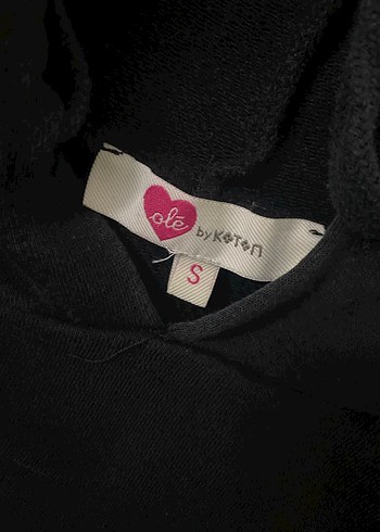 Siyah Kapüşonlu Kadın Sweatshirt - Görsel 4