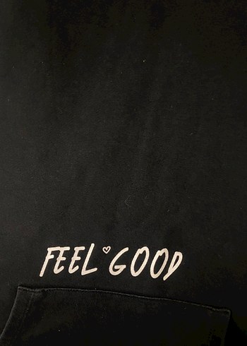 Siyah Kapüşonlu Kadın Sweatshirt - Görsel 3