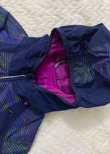 Kadın Mor Kapüşonlu Fermuarlı Spor Ceket - Görsel 4