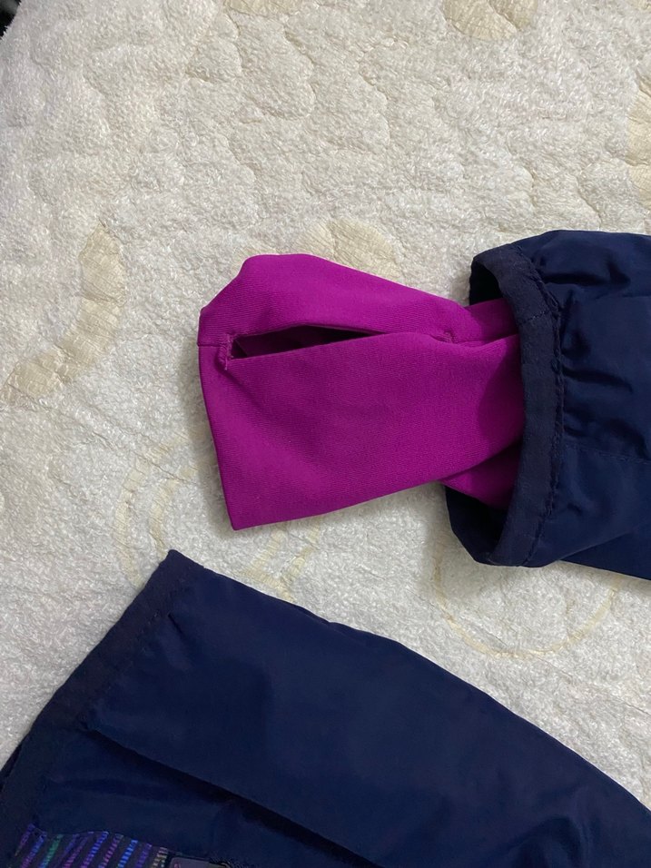 Kadın Mor Kapüşonlu Fermuarlı Spor Ceket - Görsel 3