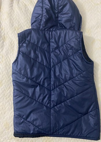 Kadın Lacivert Kapüşonlu Şişme Yelek - Görsel 4