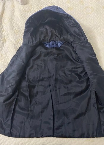 Kadın Lacivert Kapüşonlu Şişme Yelek - Görsel 2