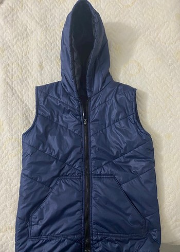 Kadın Lacivert Kapüşonlu Şişme Yelek - Görsel 6