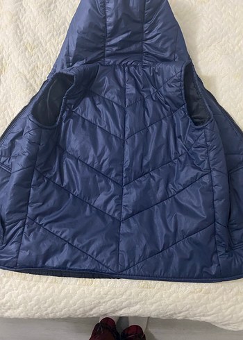 Kadın Lacivert Kapüşonlu Şişme Yelek - Görsel 3