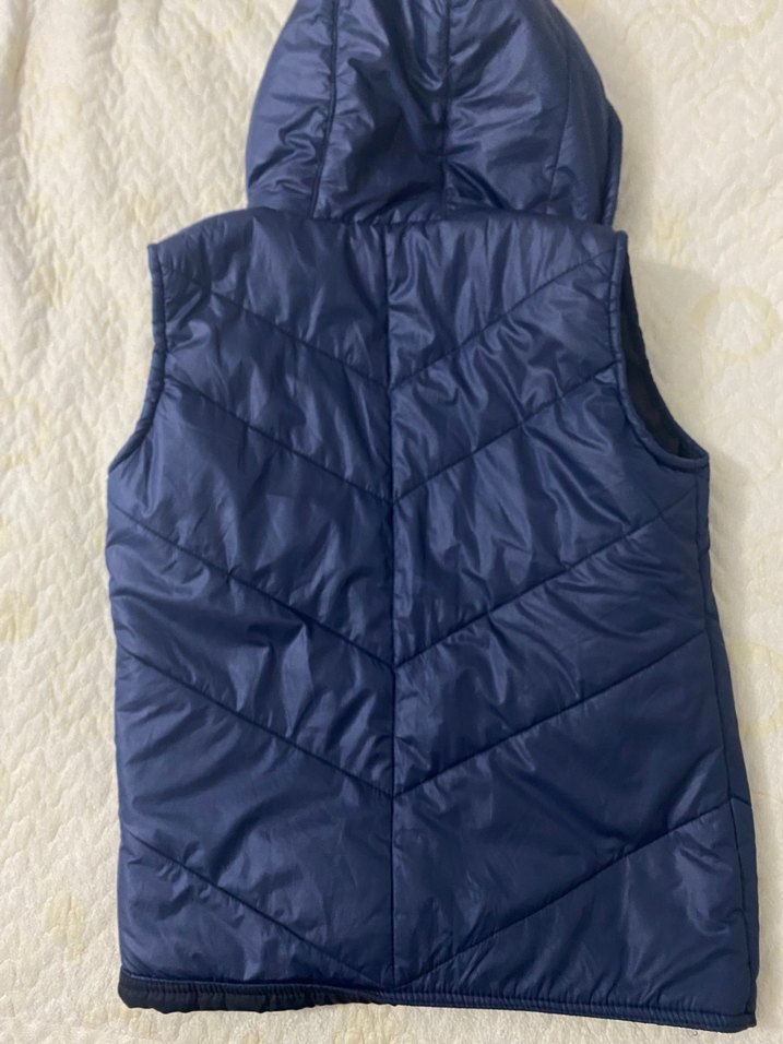 Kadın Lacivert Kapüşonlu Şişme Yelek - Görsel 4