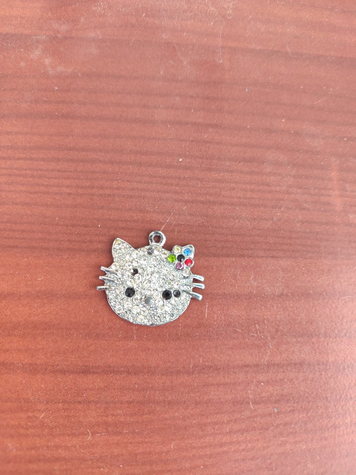 Renkli Taşlı Kedi Figürlü Kedi Aksesuarı - Görsel 2