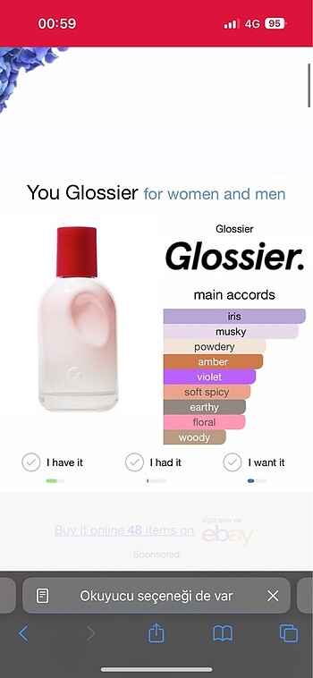 Beden 2 ml Orijinal Glossier You