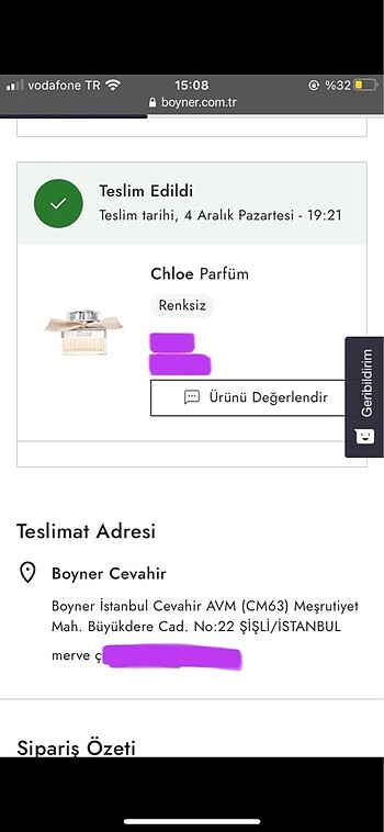  Beden 3 ml Orijinal Chloe Signature