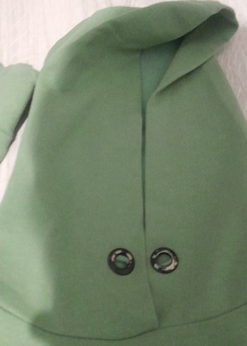 7 Yaş Beden Düğmeli Yeşil çocuk Sweatshirt