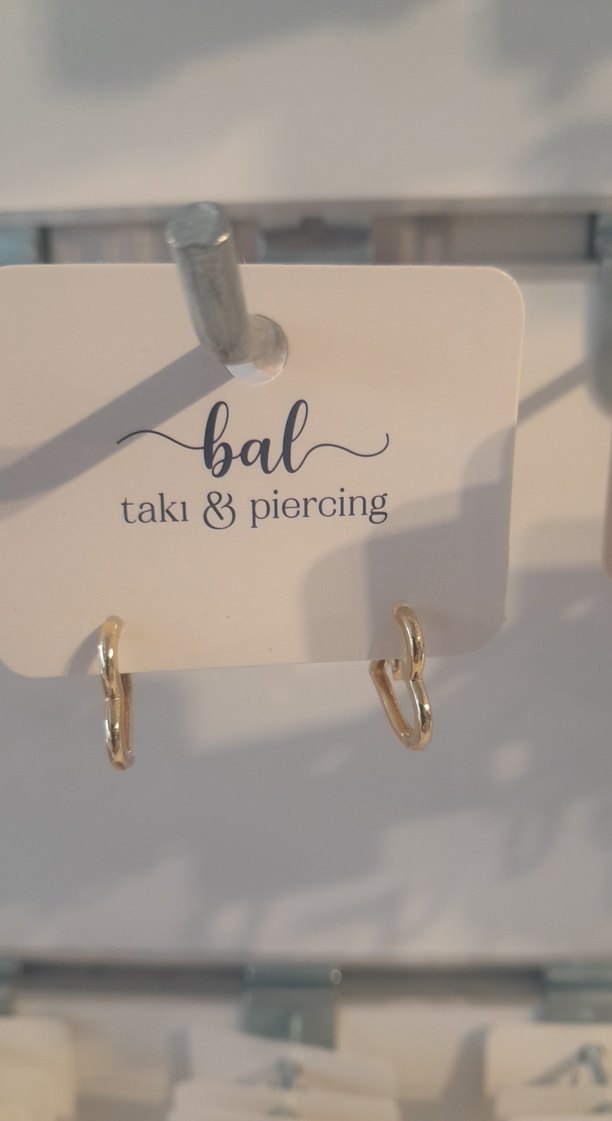 Bej Minimalist Erkek Halka Küpe - Görsel 2