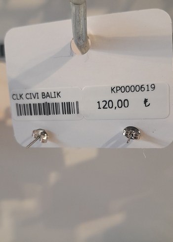 Gri Balık Figürlü Erkek Küpesi - Görsel 3