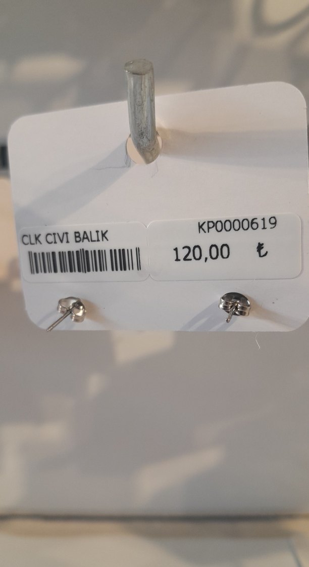 Gri Balık Figürlü Erkek Küpesi - Görsel 3