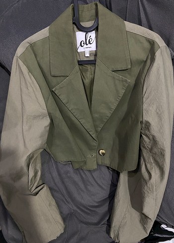 Kadın Keten Kumaş Düğmeli Midi Ceket - Görsel 2